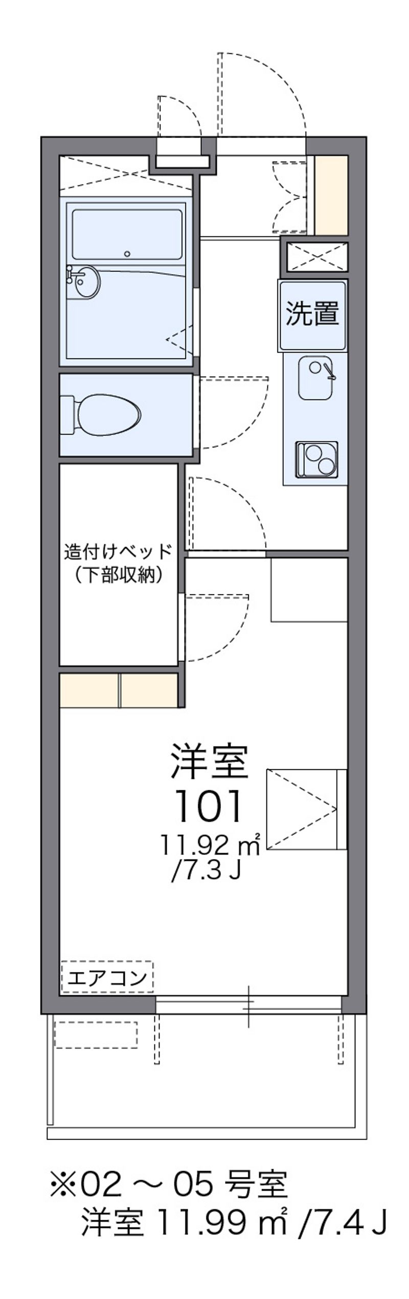 レオパレス玉楽 間取図