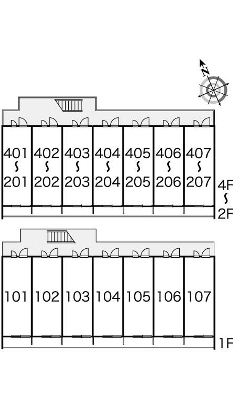 レオパレス日立海岸 間取配置図