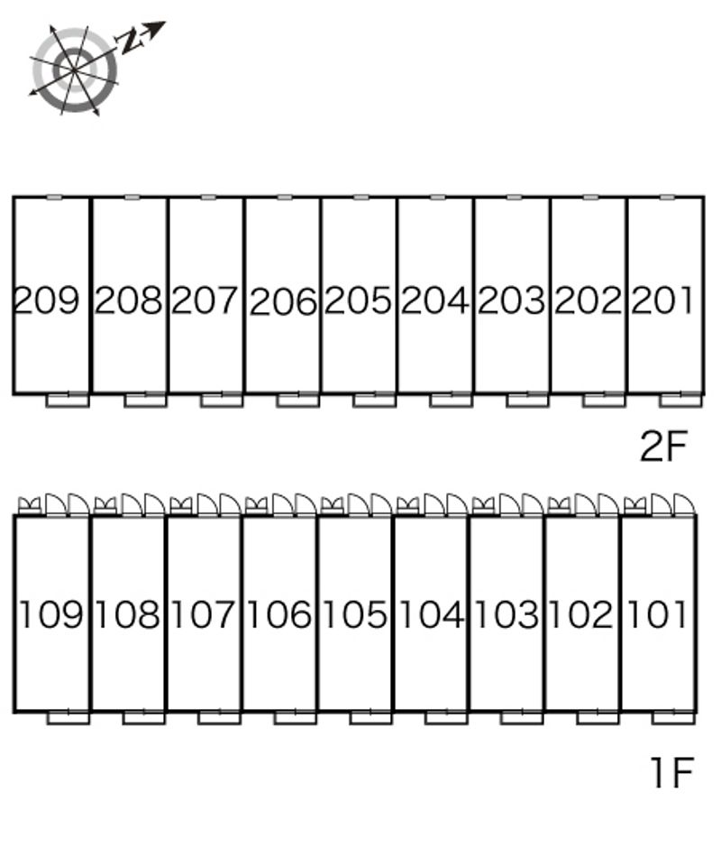 レオパレスブリッジ 間取配置図