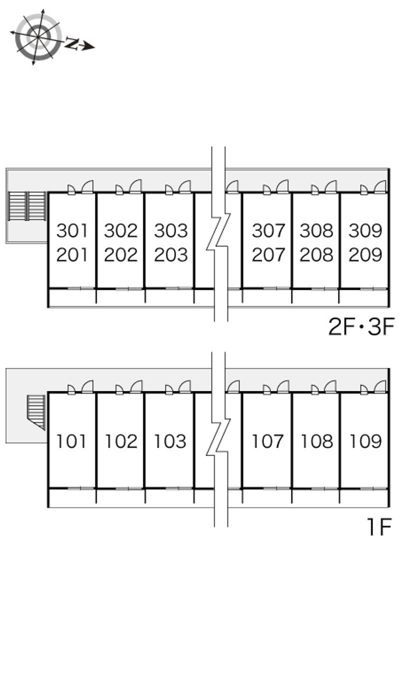 レオパレスプラムフィールド 間取配置図