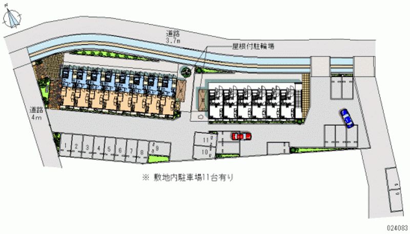 レオパレスウィステリア 月極駐車場