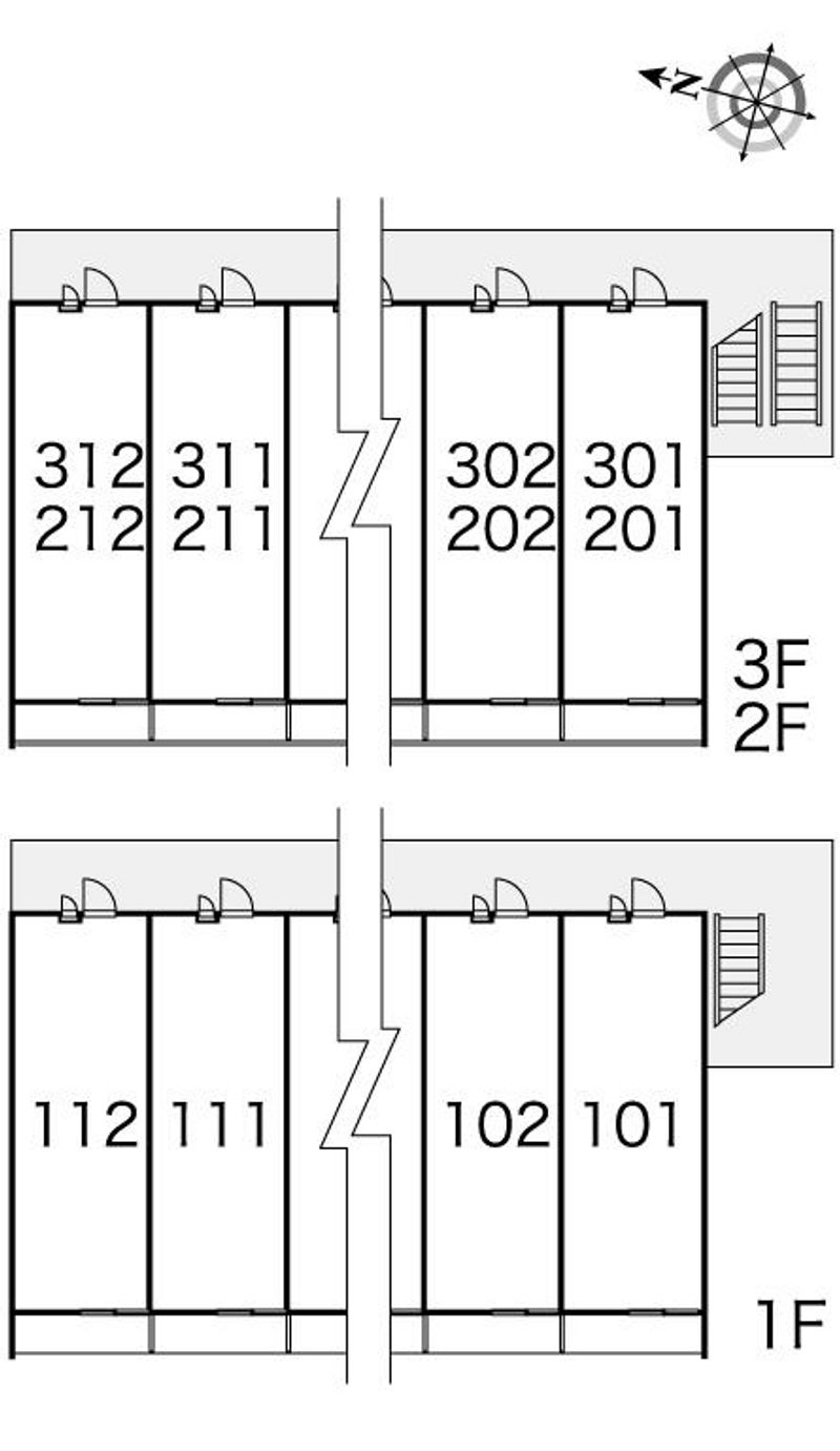レオパレスオリビアンＡ 間取配置図