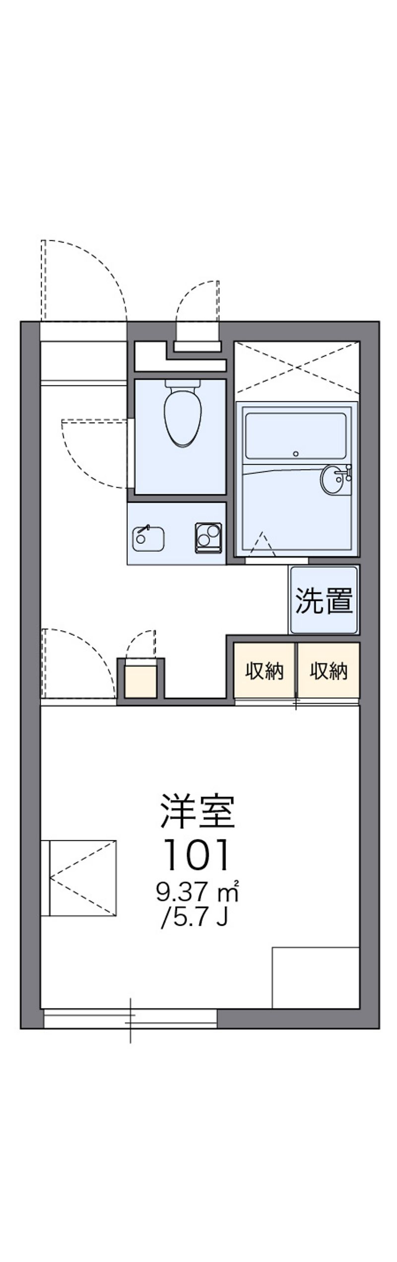 レオパレスＭｓフレーズ伍番館 間取図