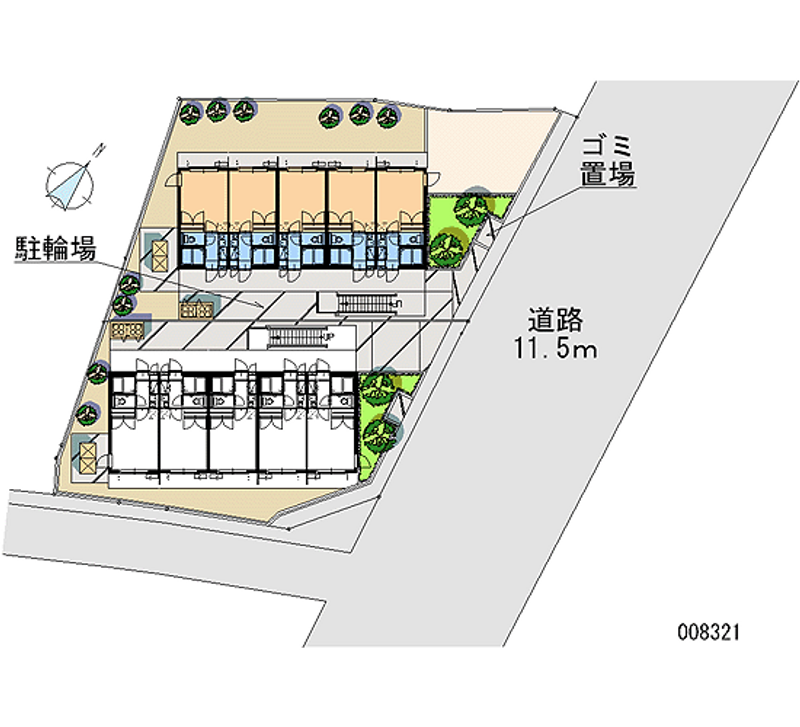 レオパレスＨＩＭＥＪＩ　ＳＡＺＵＣＨＩ２ 区画図