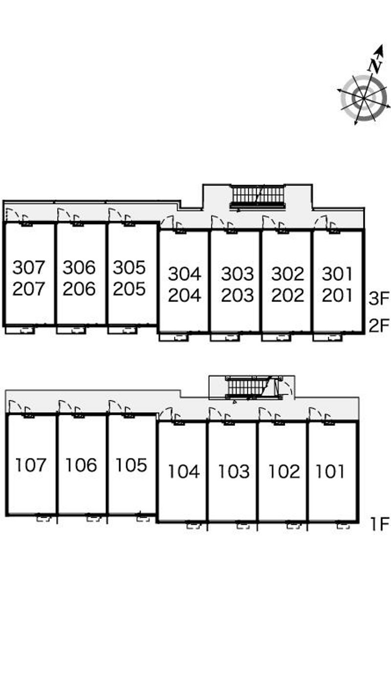 レオパレスＬｏｔｕｓ坂下 間取配置図