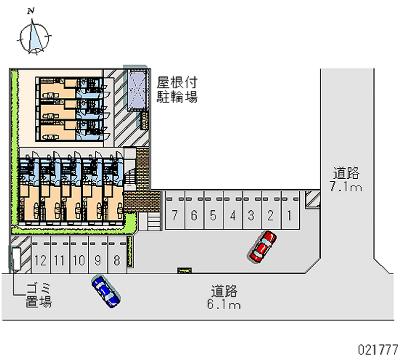 レオパレスコンフォールⅡ 月極駐車場