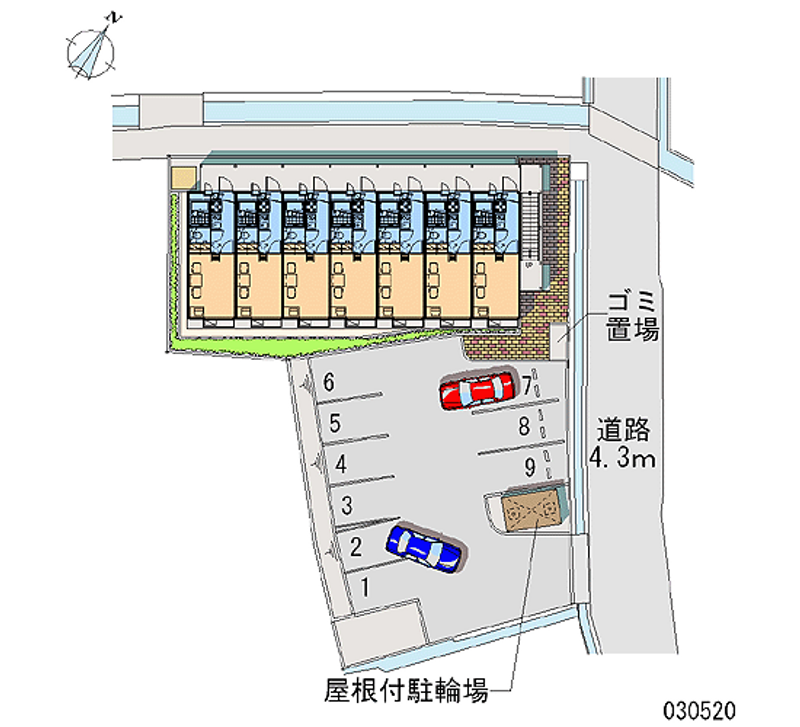 レオパレスフレンズⅡ 月極駐車場