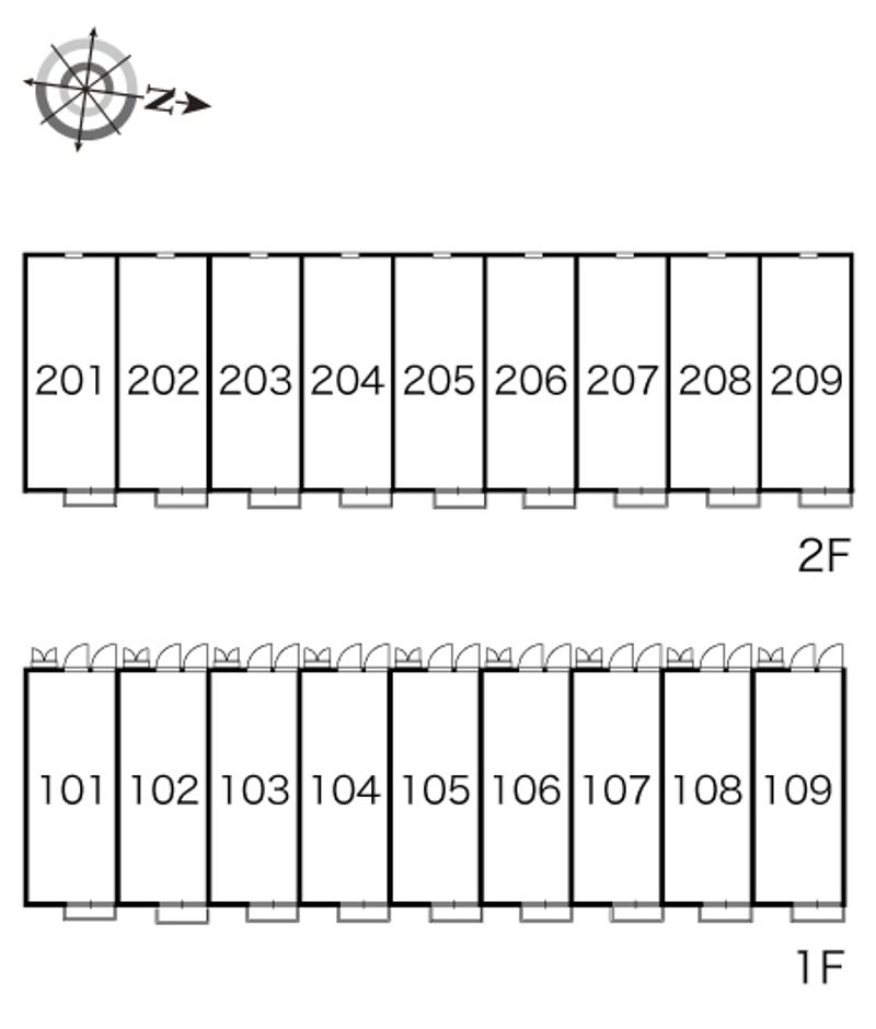 レオパレスＭｙやまがⅡ 間取配置図