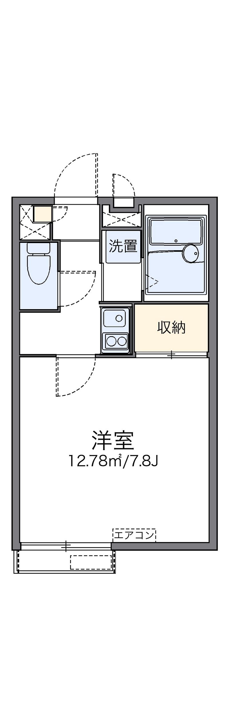 レオパレス外環富田林Ⅲ 間取図