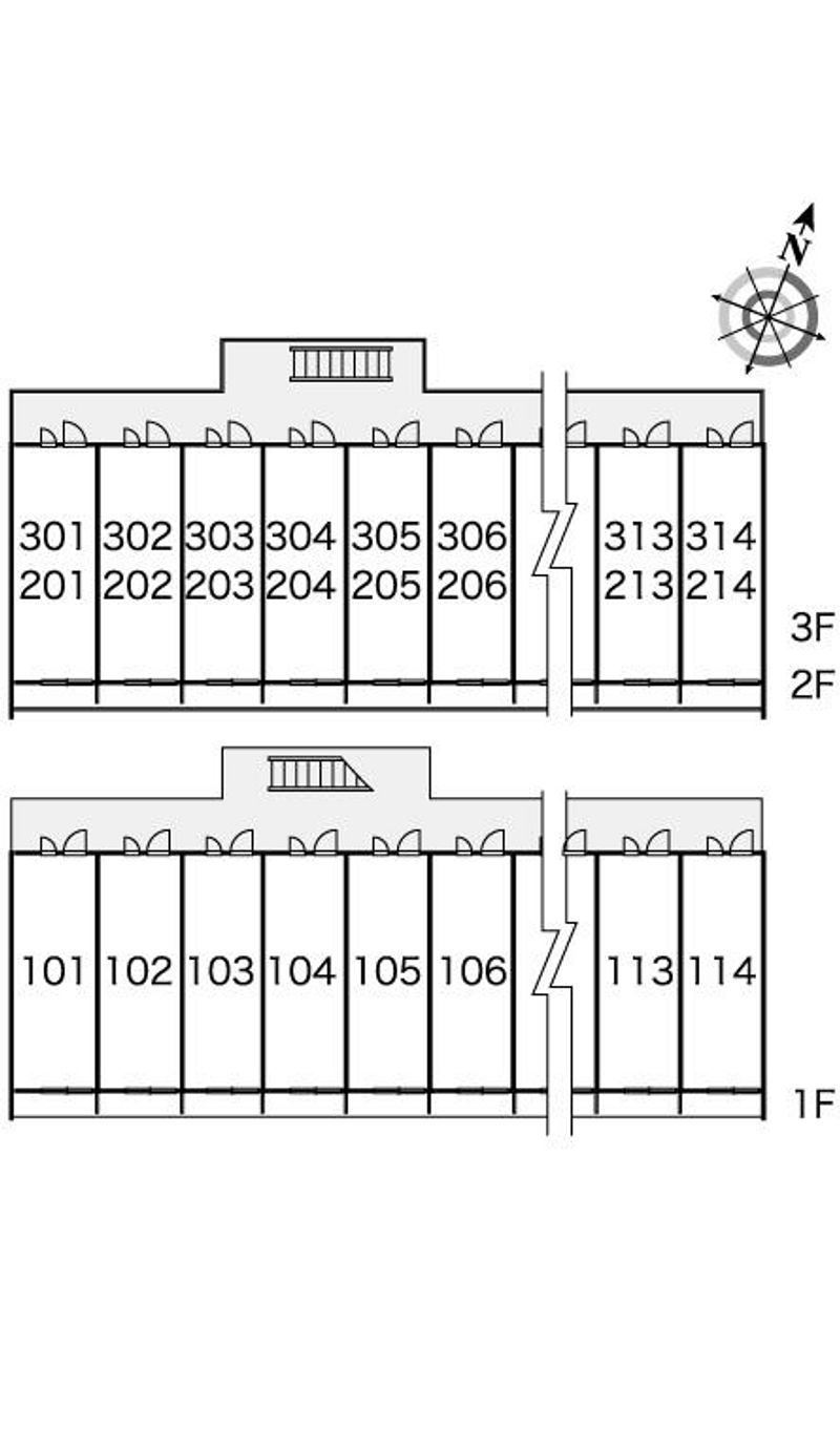 レオパレスいちはちよん 間取配置図