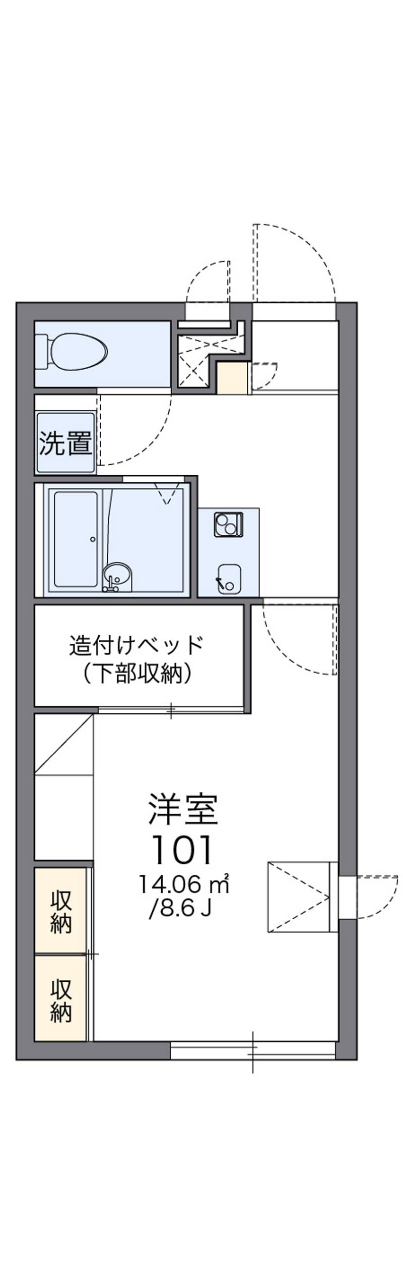 レオパレスＢＯＳＨＵＫＥ大久保 間取図