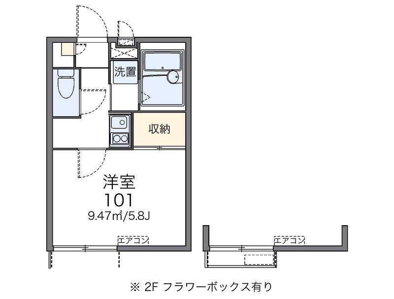 レオパレスサニーヒルズⅡ 間取図
