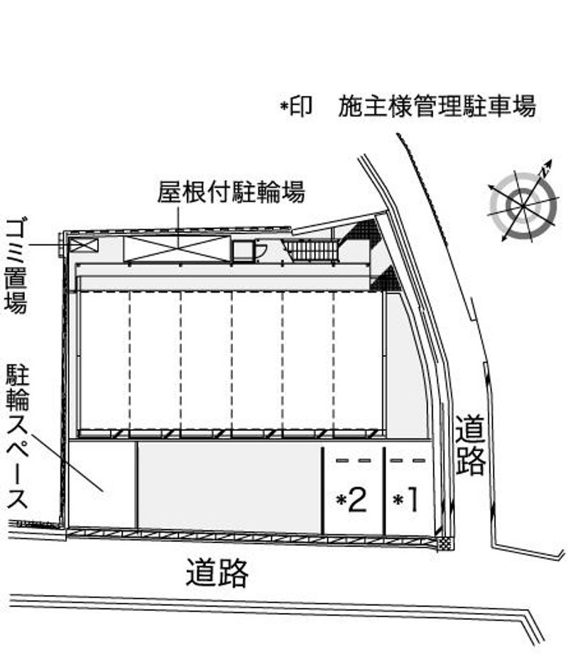 レオパレスアクアブルー青谷 配置図