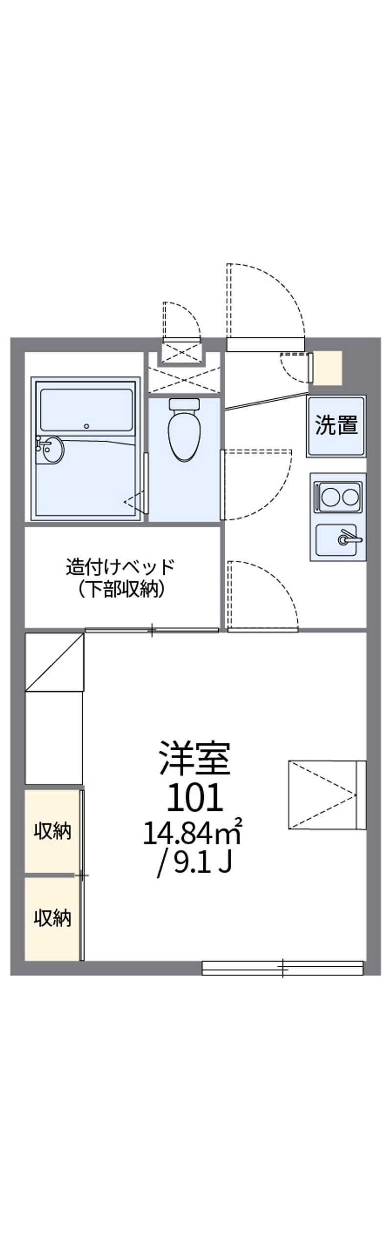 レオパレスメルク中井 間取図