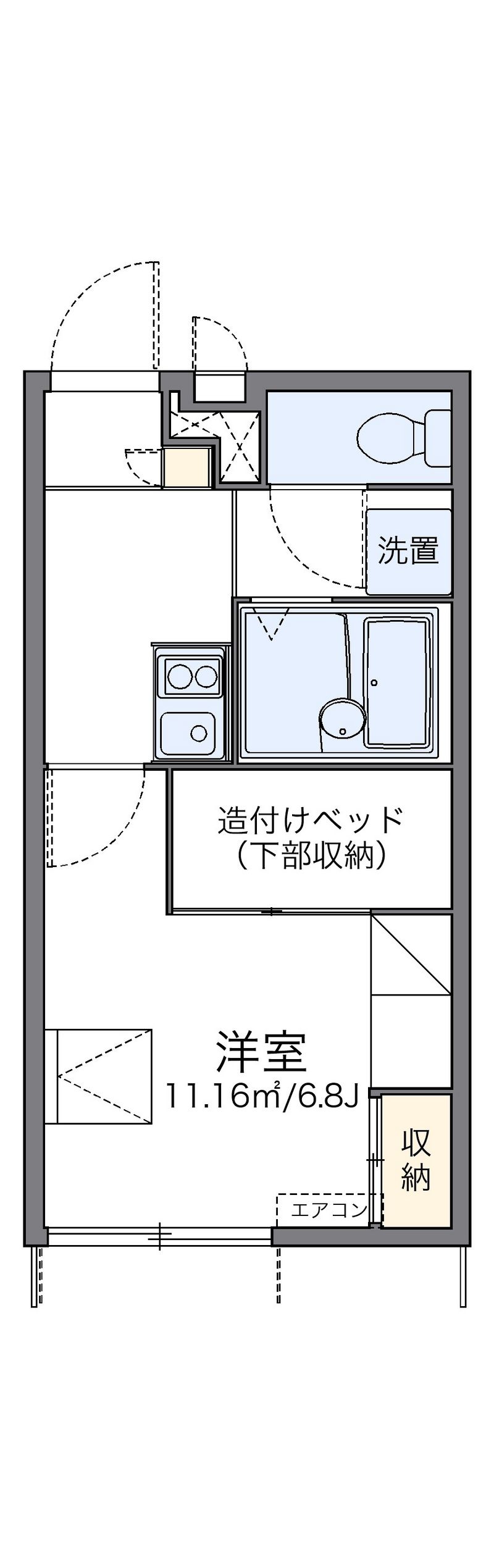 レオパレスサザンガーデン寺田Ⅱ 間取図