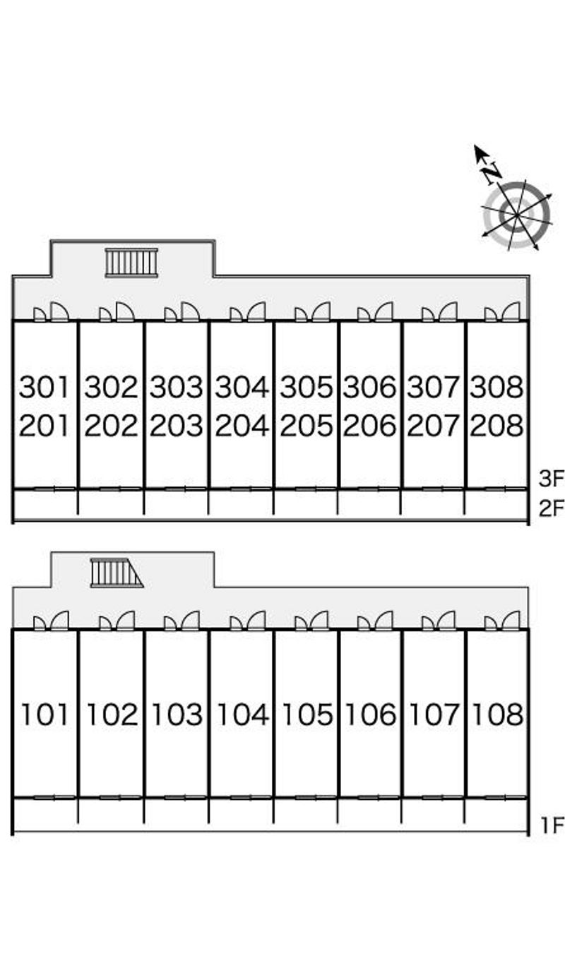 レオパレス塚越ＬＡ１ 間取配置図