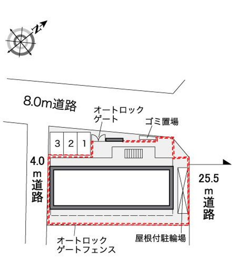 レオパレスフィールド　Ⅲ 配置図