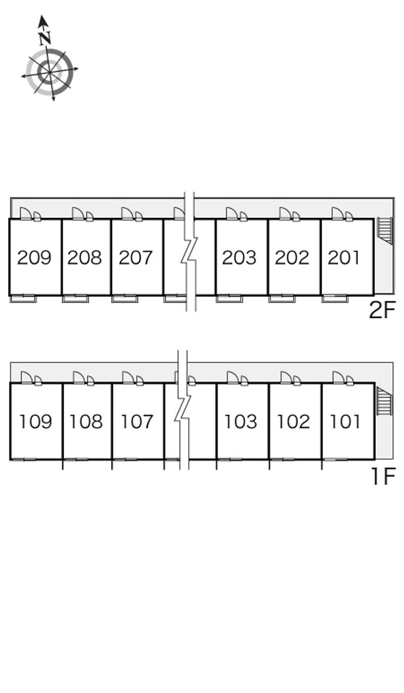 レオパレスパークサイドハイツ 間取配置図