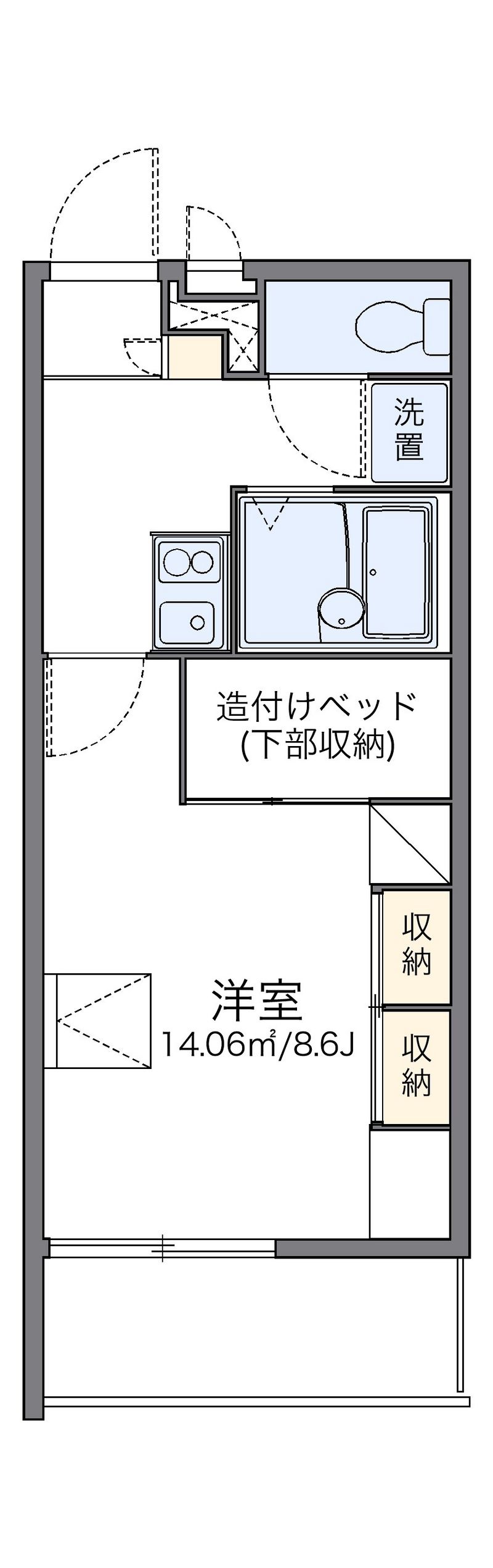 レオパレスやまぶき 間取図