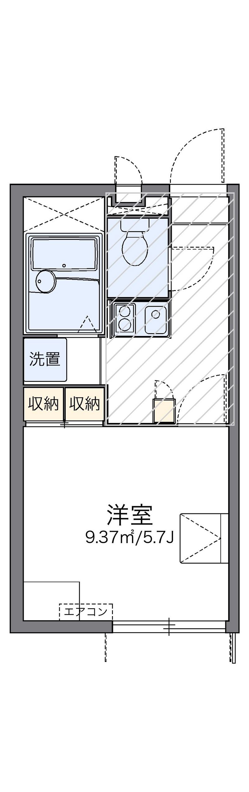 レオパレスサンオーク 間取図
