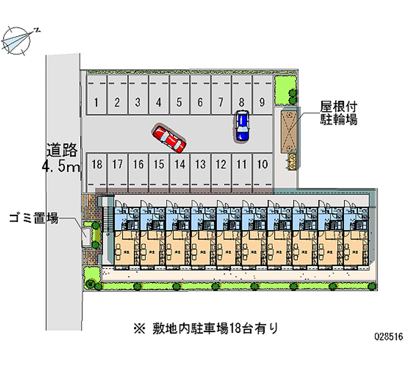 レオパレスフローラ 月極駐車場