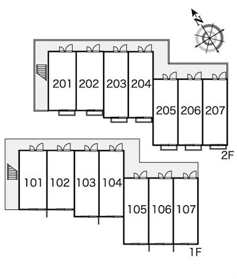 レオパレスウエストパレスⅢ 間取配置図