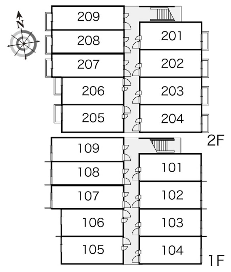 レオパレスひかり 間取り配置図