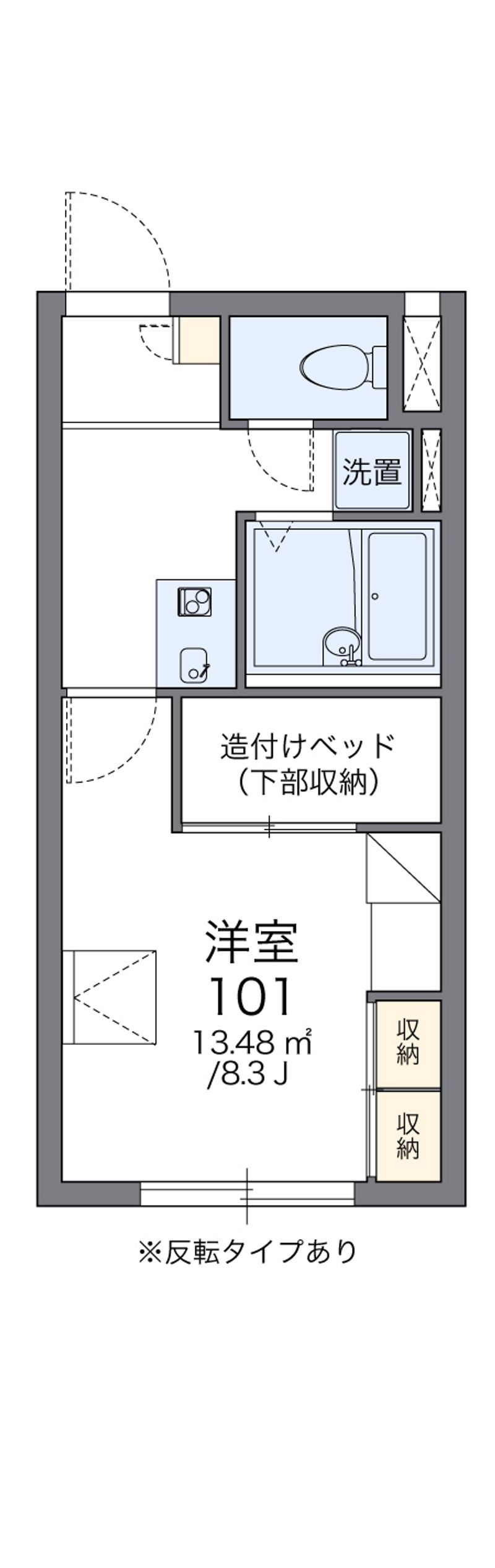 レオパレスセントラル南４条Ｂ 間取図