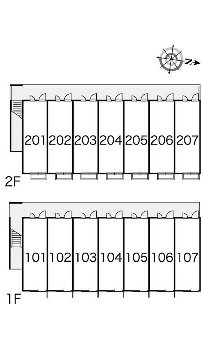 レオパレスブルースカイ 間取配置図