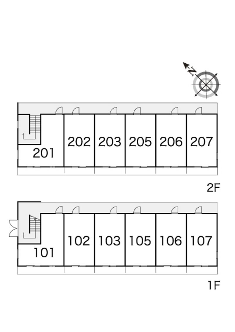レオパレスクリスタルⅡ 間取り配置図