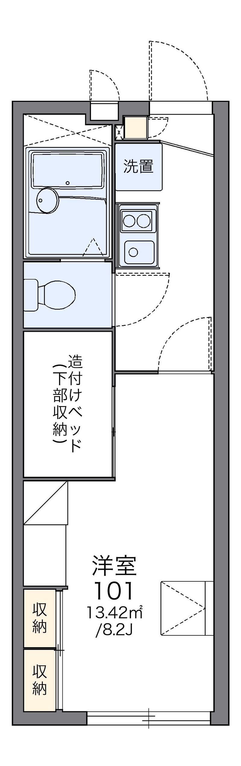 レオパレスノーサイド平田 間取図