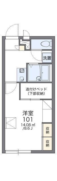 レオパレスカトレア 間取り図