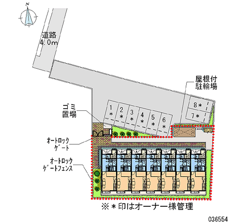 レオパレスソレーユⅡ 区画図
