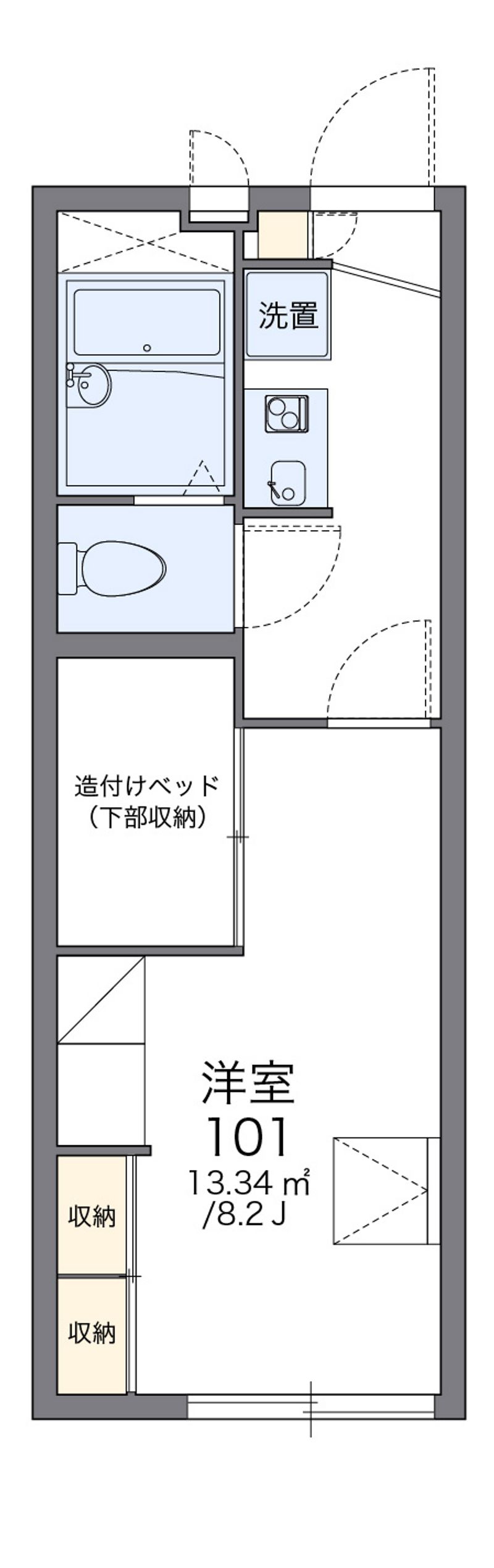 レオパレスシャルマン　藤 間取図