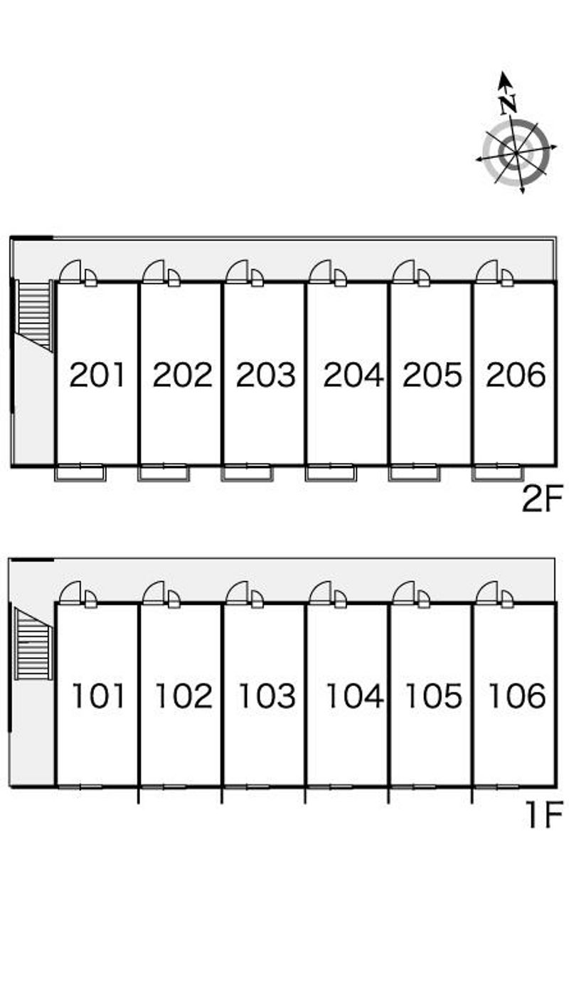 レオパレスボヌールⅡ 間取配置図