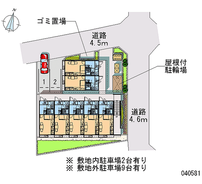 レオパレス白山高木 月極駐車場