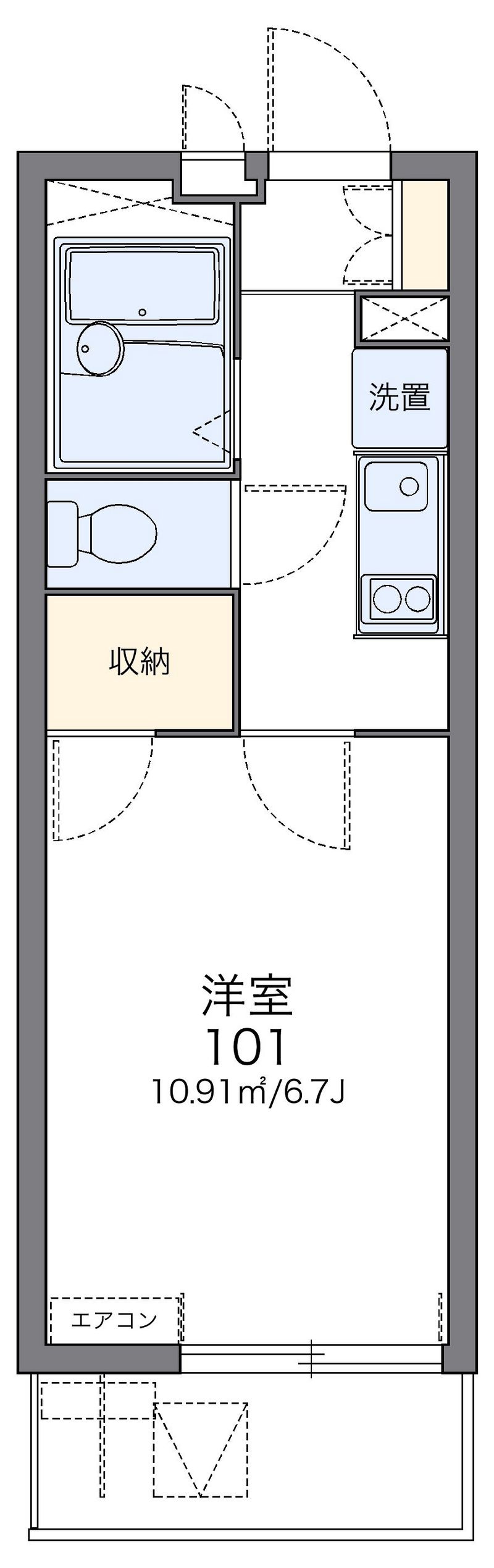 レオパレスグリーングラス 間取図
