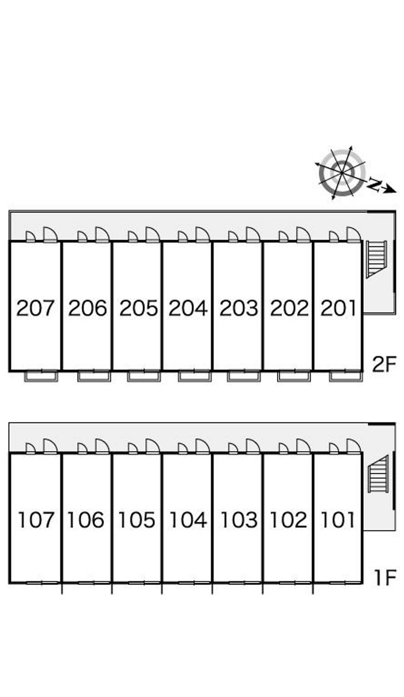 レオパレスルミエール道場 間取配置図