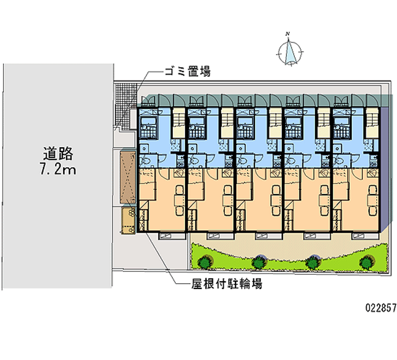 レオパレスＳＨＩＮＯＨＡＲＡ 区画図