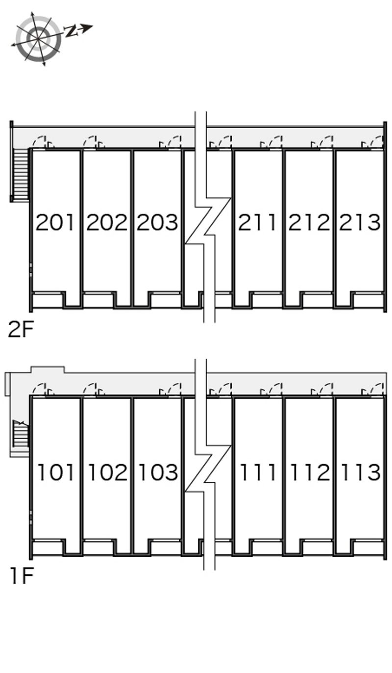 クレイノ岡山Ⅱ 間取り配置図