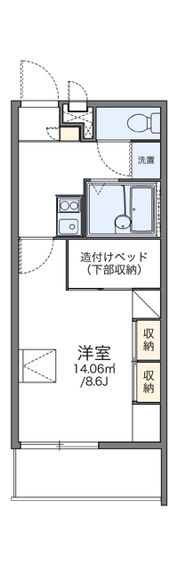 レオパレスプランタン参番館 間取り図