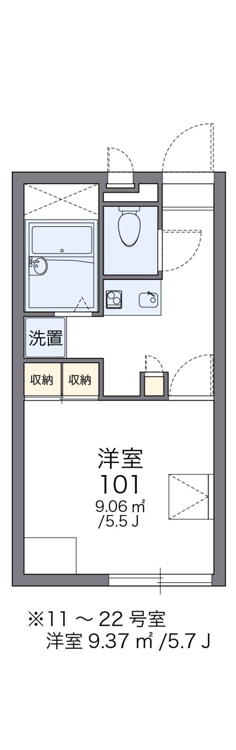 レオパレスプレンティ浜寺 間取図