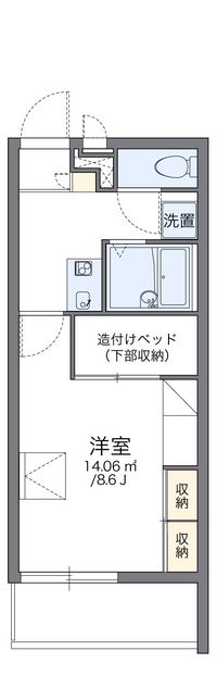 レオパレスクレベール 間取り図