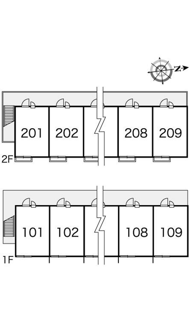 レオパレス本町 間取配置図