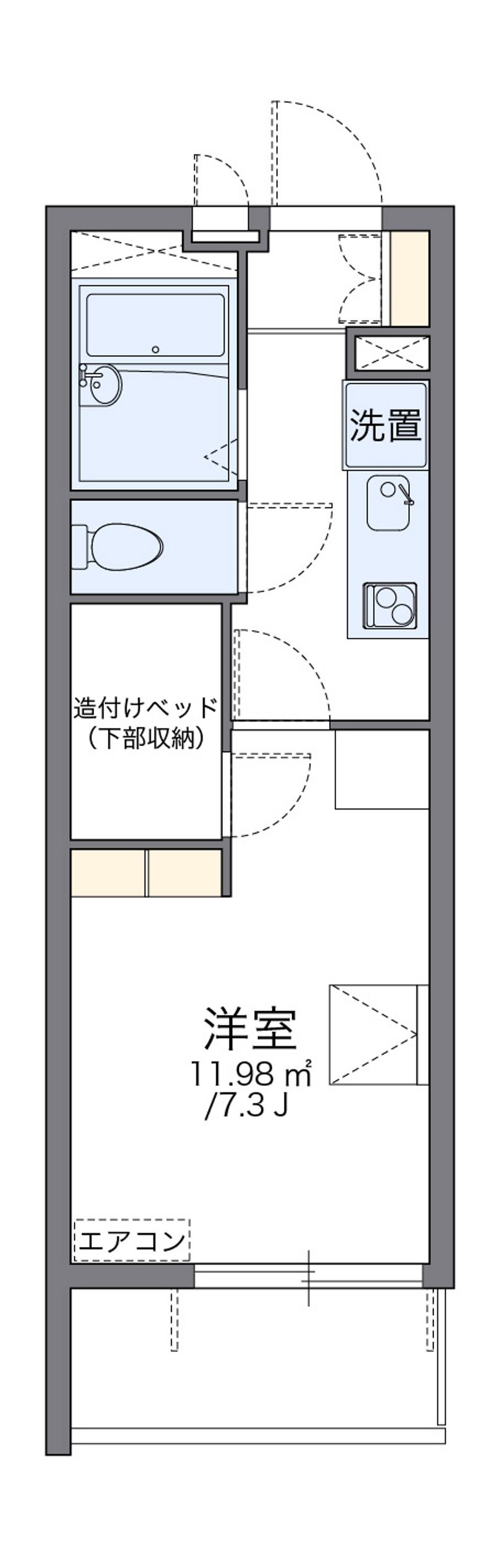 レオパレスさいわい 間取り