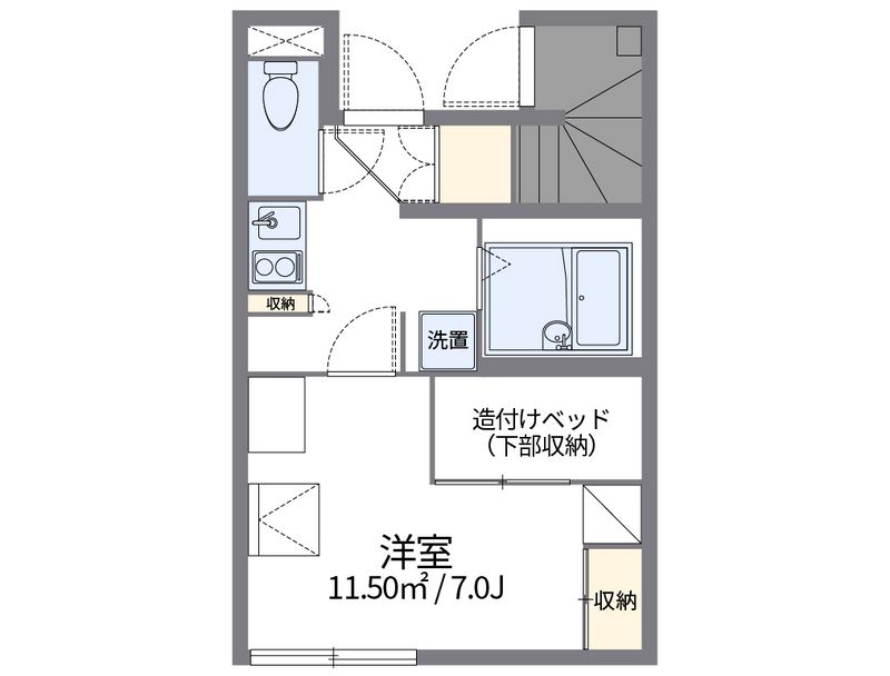 レオパレスグレース　１６ 間取図