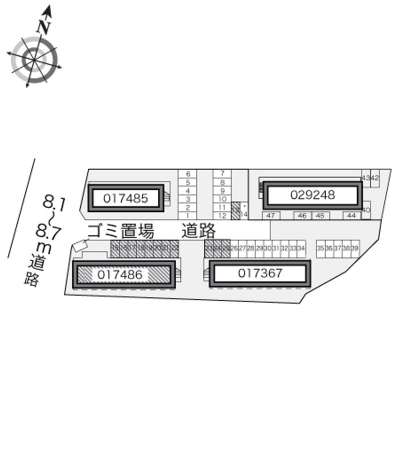 レオパレスＳＨＩＲＯＹＡＭＡⅣ 配置図