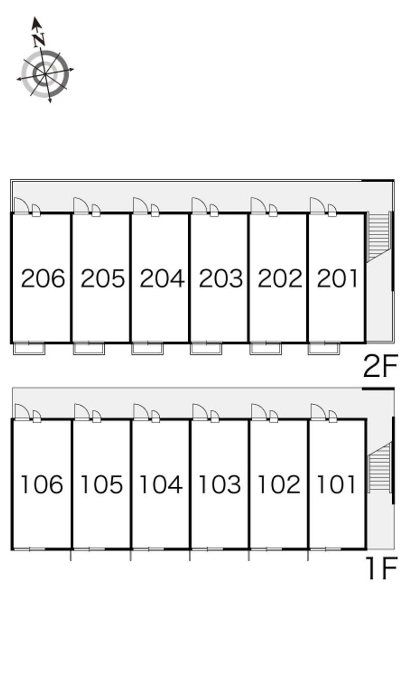 レオパレスエバーグリーン葛本 間取り配置図