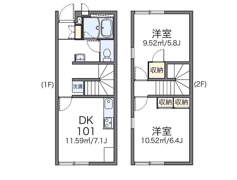 レオパレスプリメーラ深見 間取図