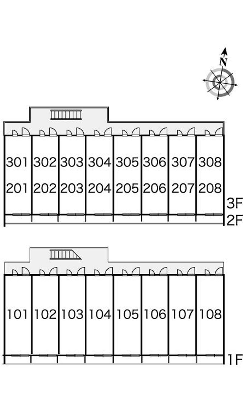 レオパレスバーディーパレス 間取配置図